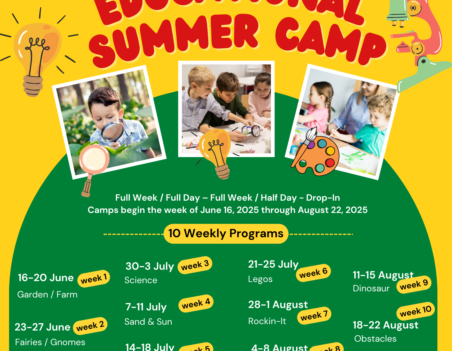 2025 Summer Camp Flyer