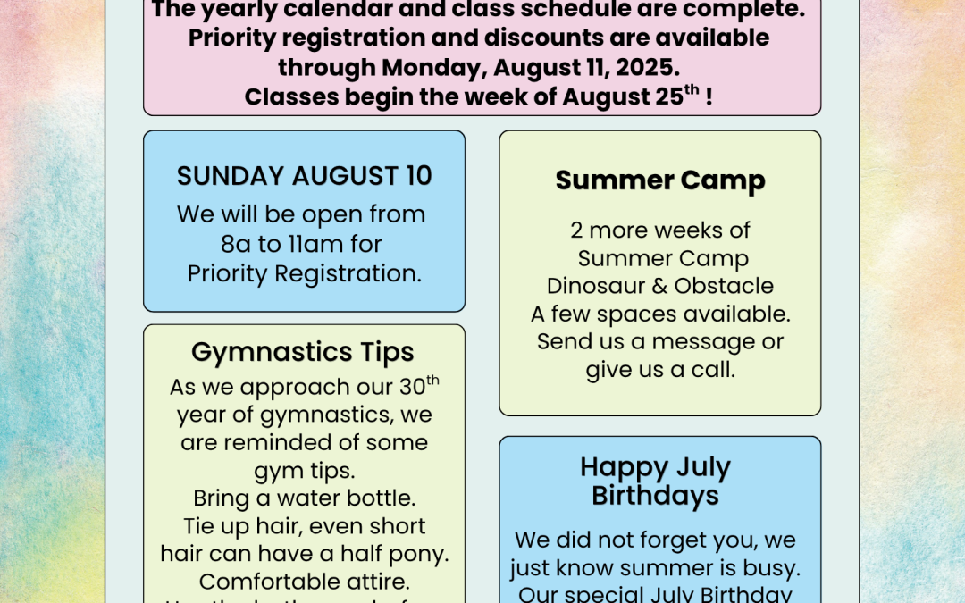 July and August 2025 Newsletter