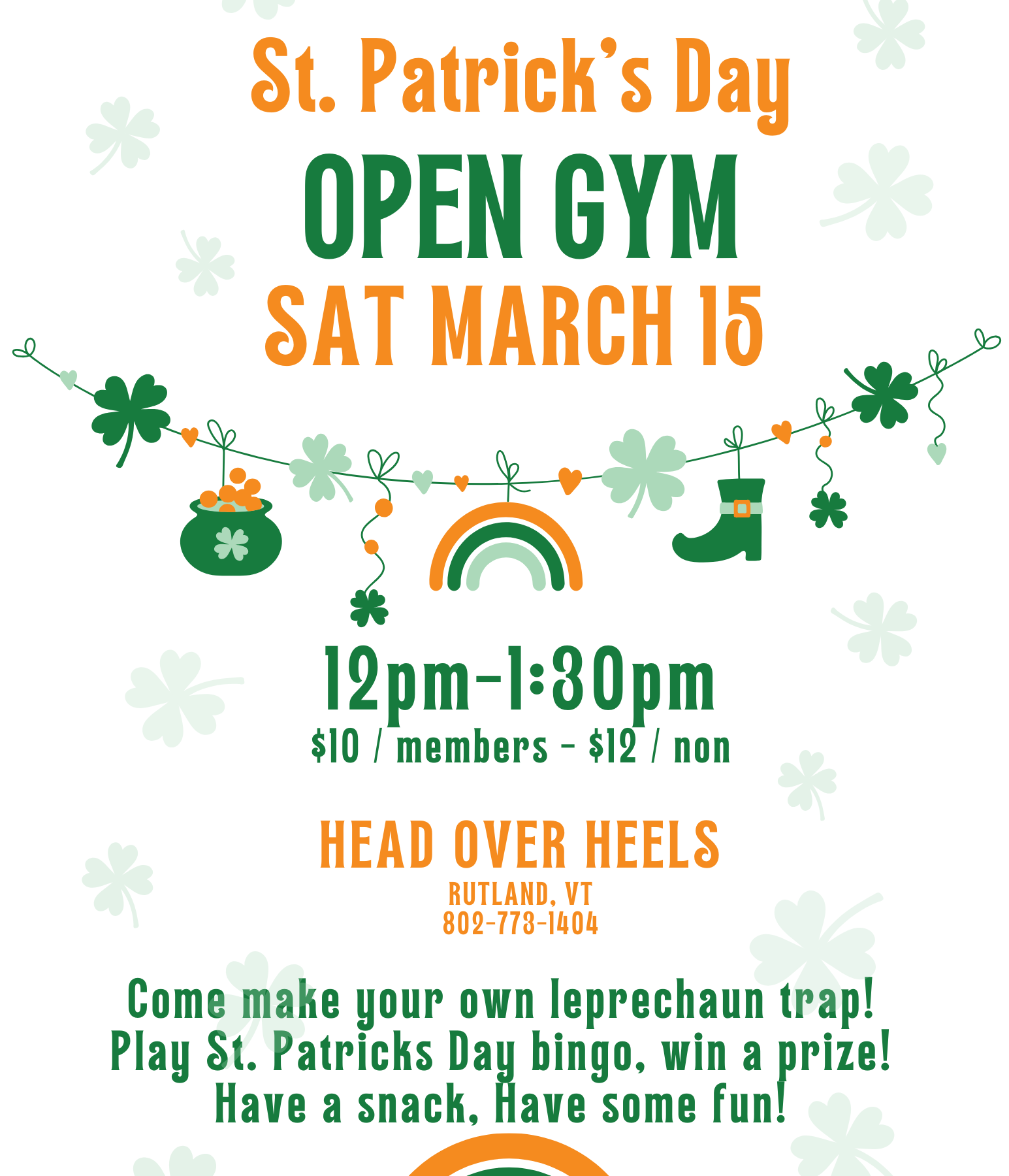 St. Patrick's Day Open Gym 2025